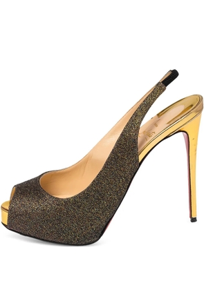 Christian Louboutin Pre-Owned platform slingback pumps - Gold