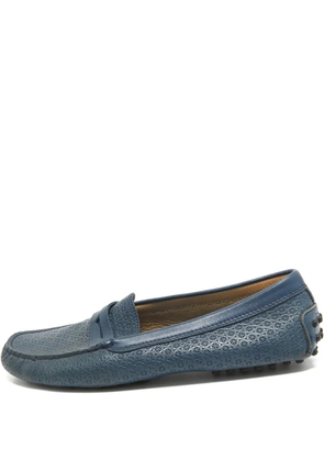 Tod's Vintage perforated loafers - Blue