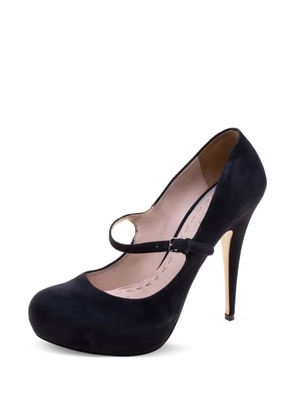 Miu Miu Pre-Owned 135mm Mary Jane suede pumps - Black