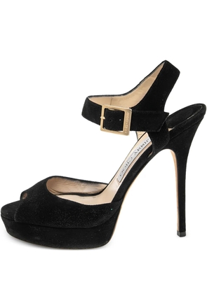 Jimmy Choo Pre-Owned 125mm leather heeled pumps - Black