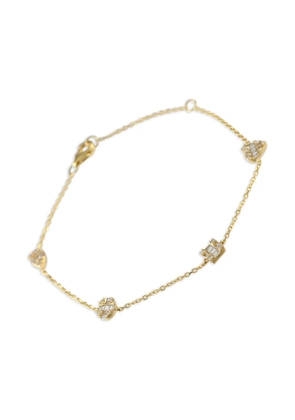 LB Exclusive 14K yellow gold Station diamond bracelet