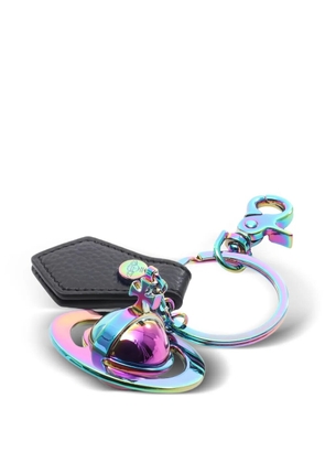 Vivienne Westwood Pre-Owned 2020s Orb-charm leather keyring - Black