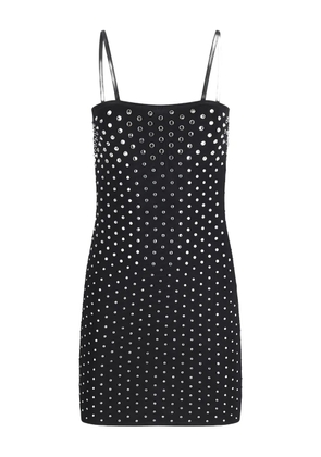 Blumarine crystal-embellished mini dress - Black
