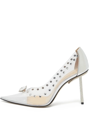 MACH & MACH 100mm Diamond Dreams pumps - Silver