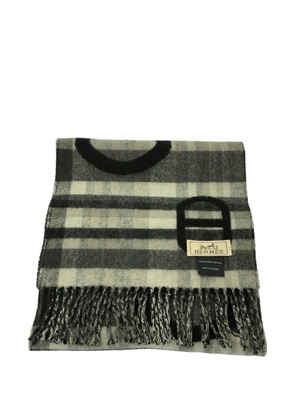 Hermès Pre-Owned 2010s Tartan cashmere scarf - Black