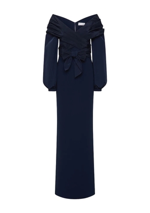 Rebecca Vallance off-shoulder bow gown - Blue