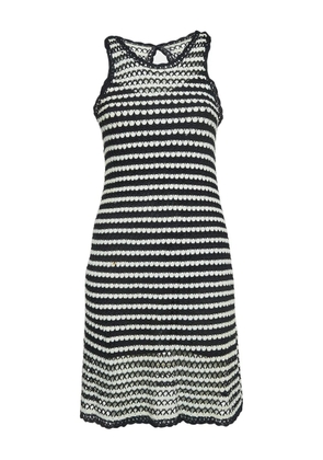 Diane Von Furstenberg Vintage lace striped knitted dress - Blue