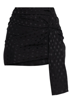 ISABEL MARANT polka-dot draped mini skirt - Black