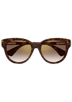 Cartier Eyewear tortoise-shell cat-eye frame sunglasses - Brown