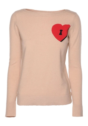 Diane Von Furstenberg Vintage heart-lock long-sleeve sweater - Neutrals