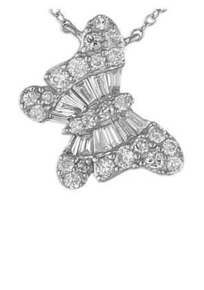 LB Exclusive 14K white gold Butterfly diamond necklace - Silver