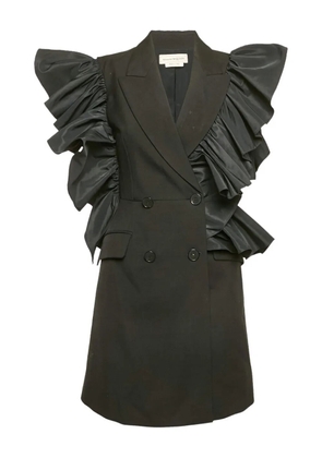 Alexander McQueen Pre-Owned ruffled-detail mini dress - Black