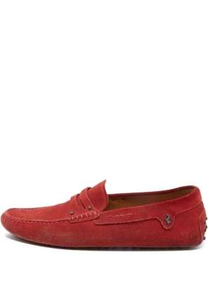 Tod's Vintage suede loafers - Red