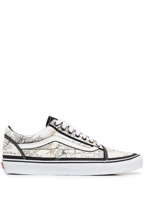 Vans Old Skool map-print sneakers - White