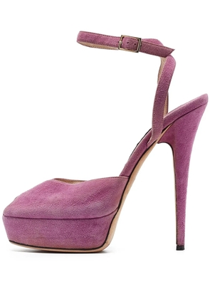 Jimmy Choo Pre-Owned platform buckle sandals - Purple