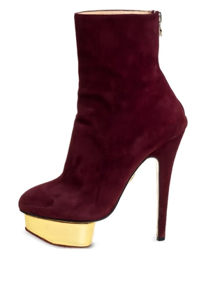 Charlotte Olympia 140mm leather ankle boots - Red