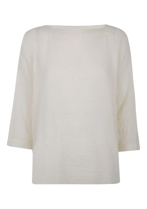 Daniela Gregis boat-meck wool blouse - Neutrals