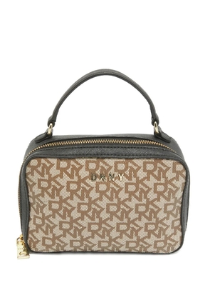 DKNY monogram-pattern tote bag - Black