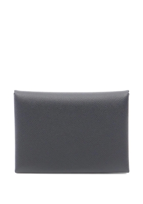 Hermès Pre-Owned 2024 Calviduo leather coin purse - Black