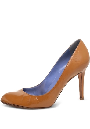 Sergio Rossi Vintage 110mm patent-leather pumps - Brown
