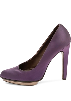 Marni Pre-Owned 125mm platform pumps - Purple