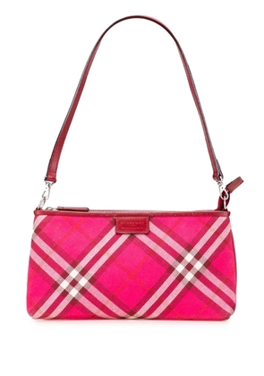 Burberry Pre-Owned 2000-2017 Supernova Check Canvas Pochette shoulder bag - Pink