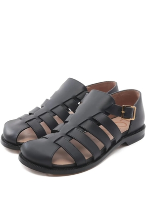 Loewe Pre-Owned Campo caged-effect leather sandals - Black