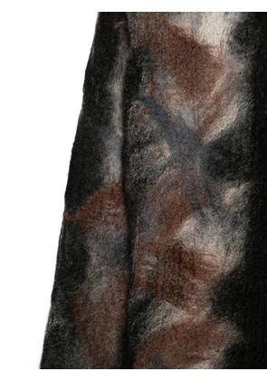 SILVANA jagged-edge scarf - Black