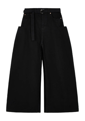 sacai belted denim skirt - Black
