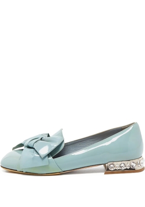 Miu Miu Pre-Owned bow-detailed pumps - Blue