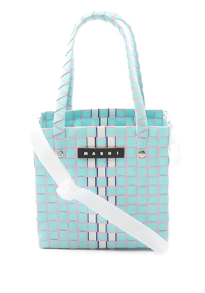 Marni Pre-Owned 20's woven tote bag - Blue