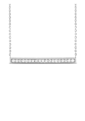 LB Exclusive 14K white gold diamond Bar necklace - Silver