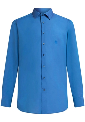 ETRO logo-embroidered shirt - Blue