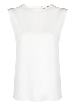 Saint Laurent sleeveless satin tank top - White