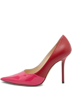 Jimmy Choo Pre-Owned 105mm patent leather colour-block pumps - Pink