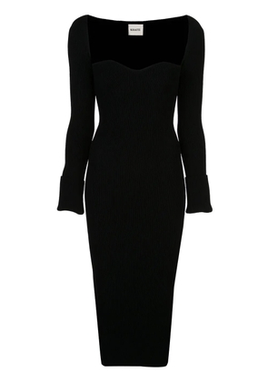 KHAITE Beth ribbed-knit dress - Black