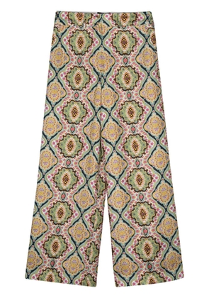 ETRO floral wide-leg trousers - Yellow