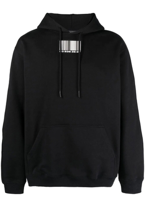 VTMNTS logo-patch long-sleeve hoodie - Black