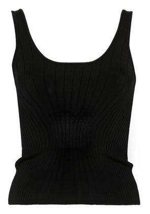 Mugler knitted tank top - Black