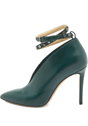 Jimmy Choo Pre-Owned 95mm leather heeled pumps - Green