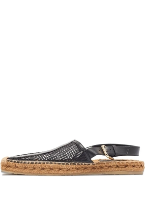 Jimmy Choo Pre-Owned mesh slingback espadrilles - Black