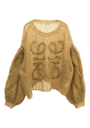 Loewe Pre-Owned 2010s mohair-blend knitted top - Brown