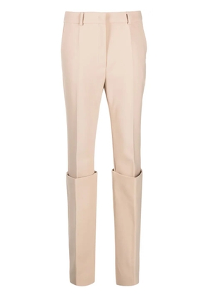 Sportmax layered tapered-leg trousers - Brown