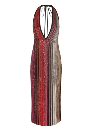 Missoni striped midi dress - Red