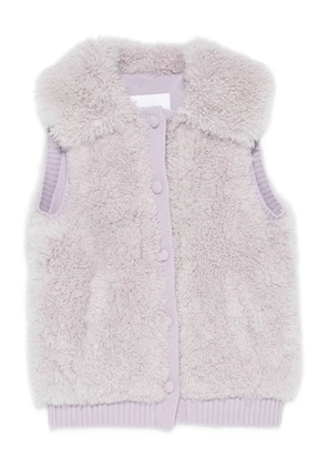 Yves Salomon textured gilet - Purple