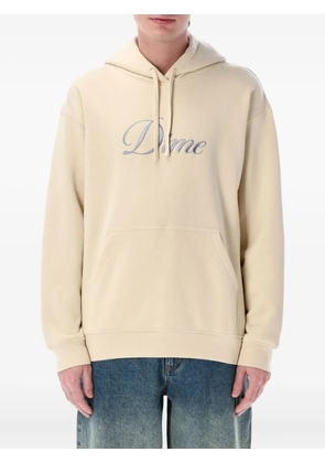 dime Cursive-logo hoodie - Neutrals