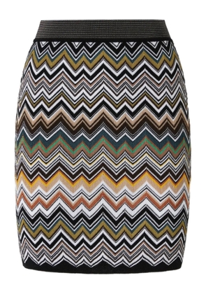 Missoni zigzag-pattern mini skirt - Black