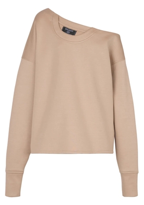 Balmain asymmetric off-shoulder sweatshirt - Neutrals