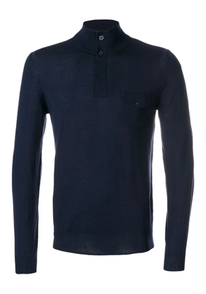 Paolo Pecora buttoned-neck jumper - Blue