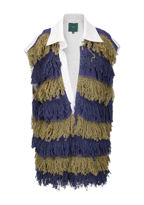 Jejia Diane fringed mini dress - Green